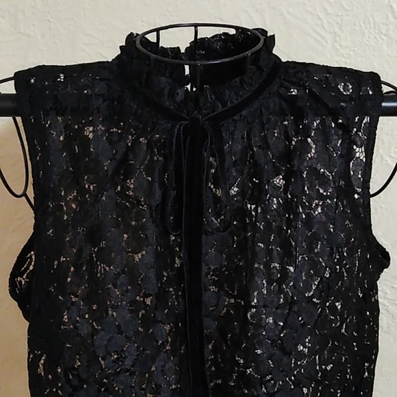 Worthington Tops - Sleeveless Black Lace Blouse Size Small